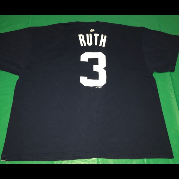 Majestic New York Yankees Babe Ruth #3 shirt 2XL - Picture 5 of 6